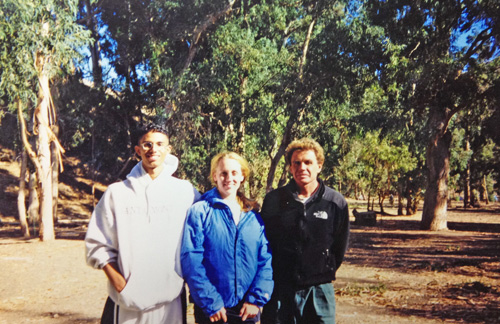 Kismat, me and our biology teacher at Santa Cruz Island