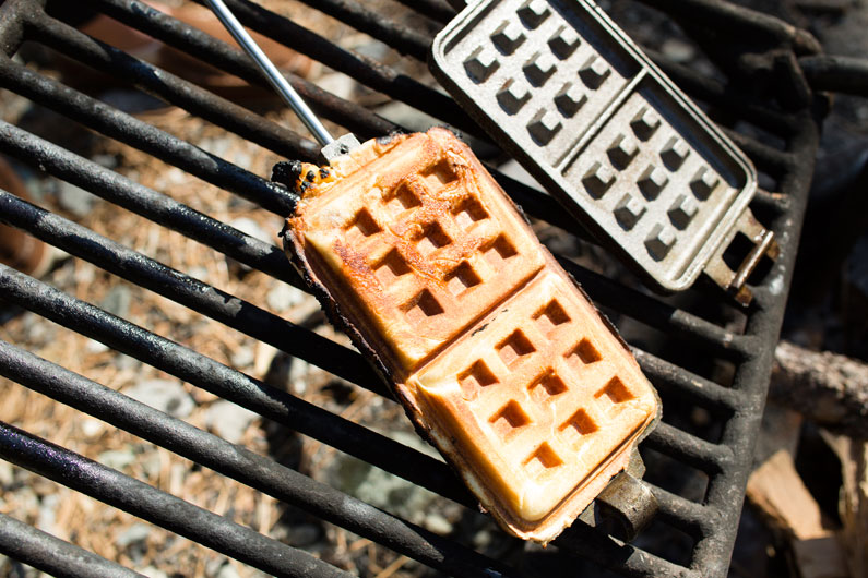 Cinnamon Rolls in the Waffle Maker