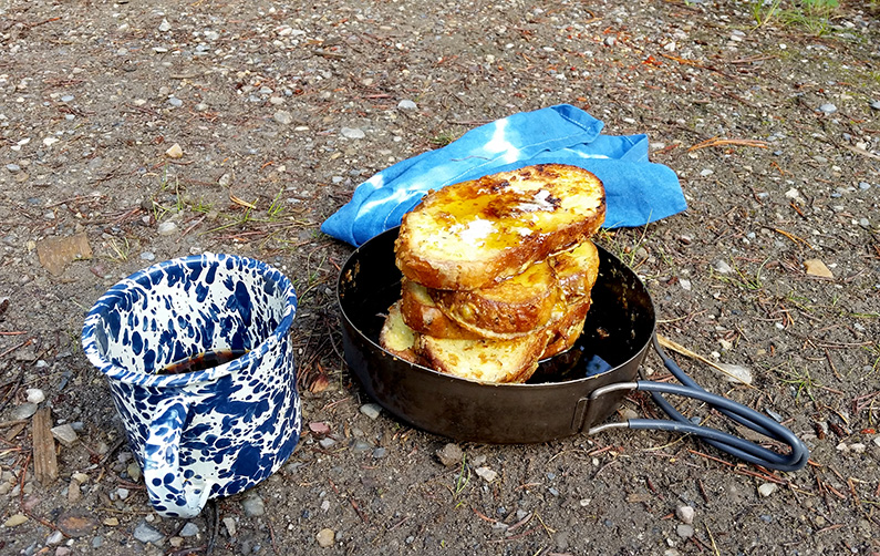 Backpacking French Toast and Coffee