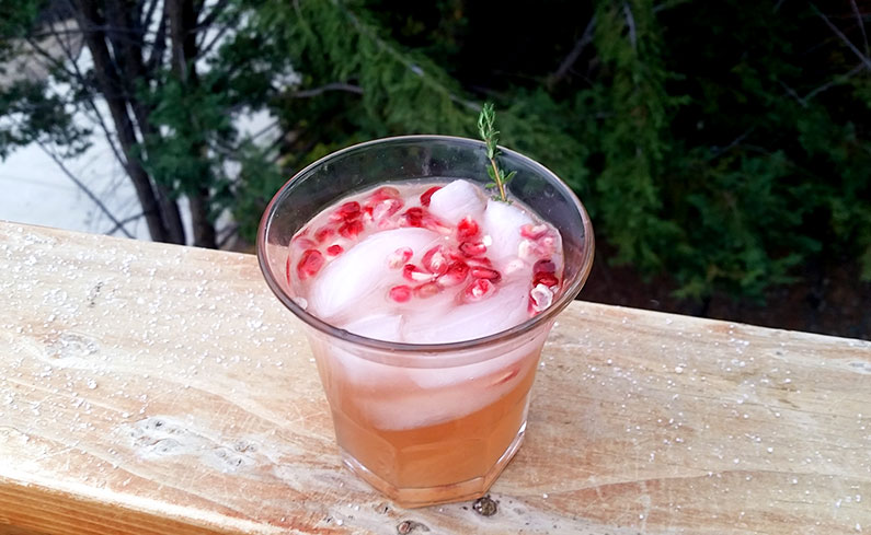 Kombucha Pomegranate Cocktail