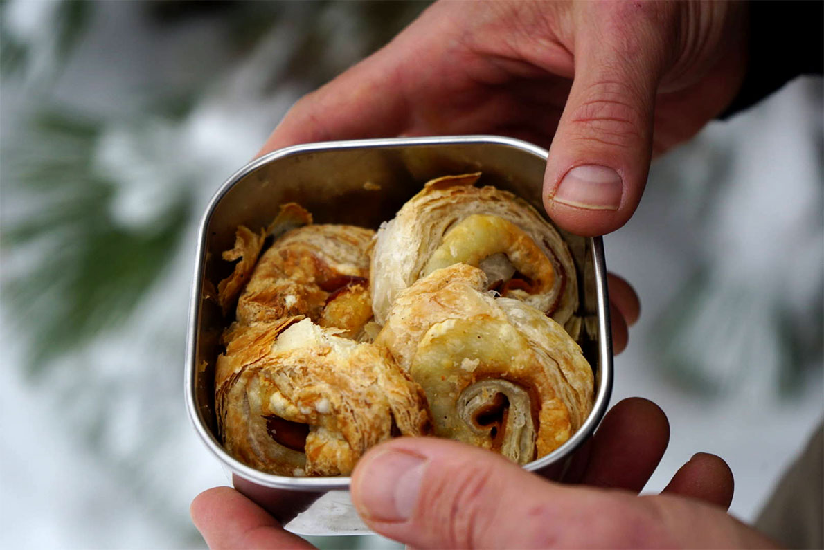 Puff Pastry Turkey Swiss Roll-Ups - Dirty Gourmet